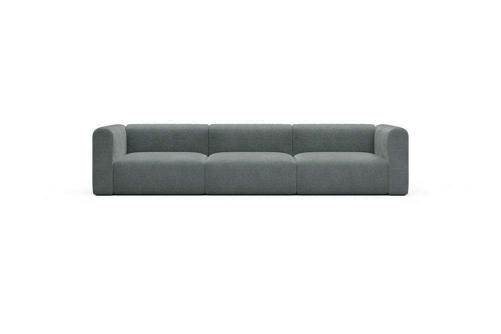 Rund Casual Modular Sofa - Configurations 1 - B3H - 335 x 97 cm - 3,5 Seater - 812 Smooth Smooth Silver Grey