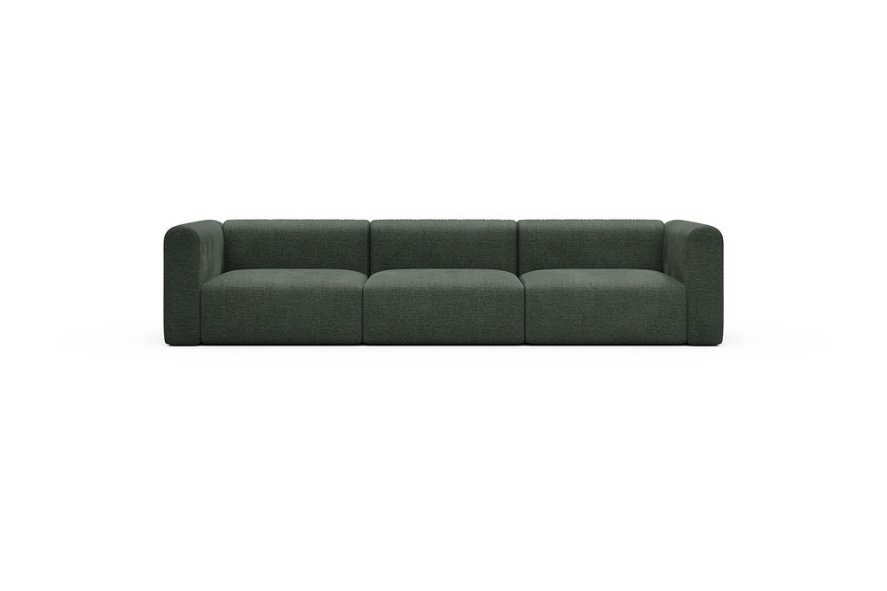 Rund Casual Modular Sofa - Configurations 1 - B3H - 335 x 97 cm - 3,5 Seater - 818 Aivi Pine Green