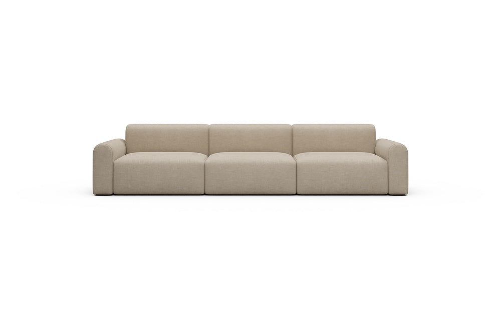 Rund Casual Modular Sofa - Configurations 1 - B3L - 335 x 97 cm - 3,5 Seater - 410 Esina Almond Beige