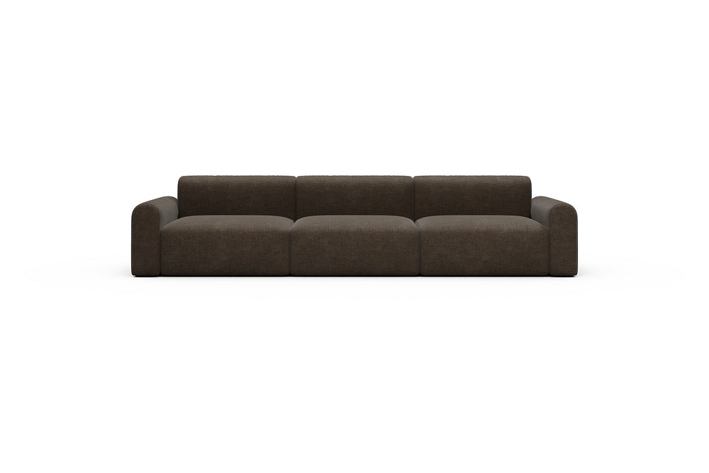 Rund Casual Modular Sofa - Configurations 1 - B3L - 335 x 97 cm - 3,5 Seater - 411 Esina Cedar Brown
