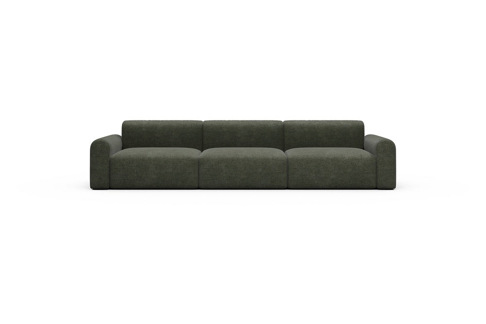 Rund Casual Modular Sofa - Configurations 1 - B3L - 335 x 97 cm - 3,5 Seater - 413 Esina Olive Green