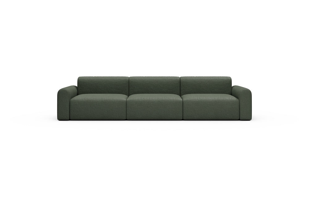Rund Casual Modular Sofa - Configurations 1 - B3L - 335 x 97 cm - 3,5 Seater - 488 Denari Forest Green