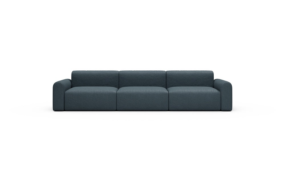 Rund Casual Modular Sofa - Configurations 1 - B3L - 335 x 97 cm - 3,5 Seater - 489 Denari Royal Blue