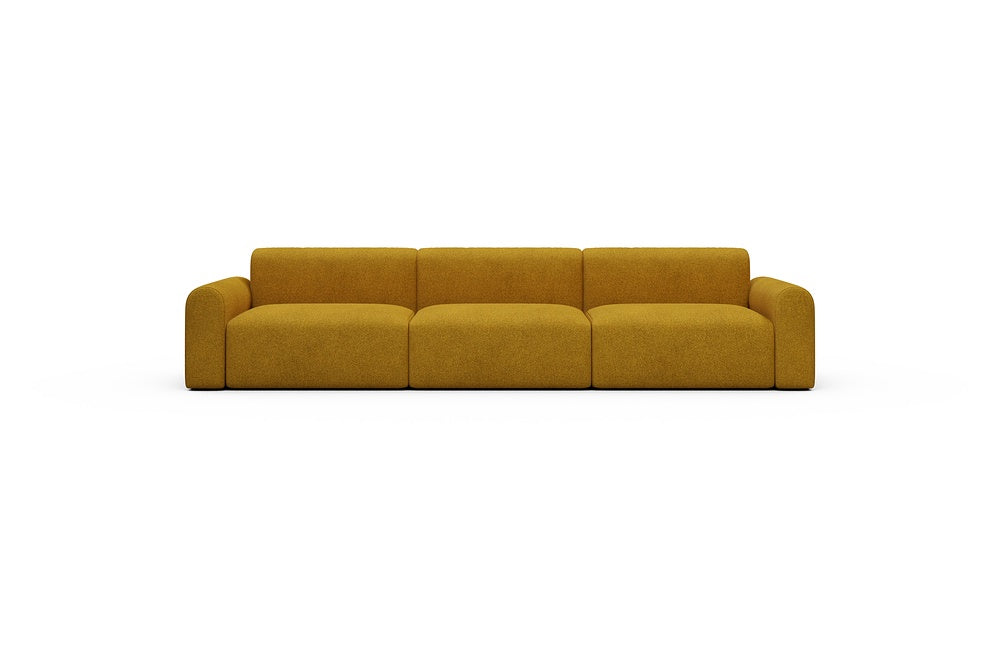Rund Casual Modular Sofa - Configurations 1 - B3L - 335 x 97 cm - 3,5 Seater - 536 Bouclé Ochre
