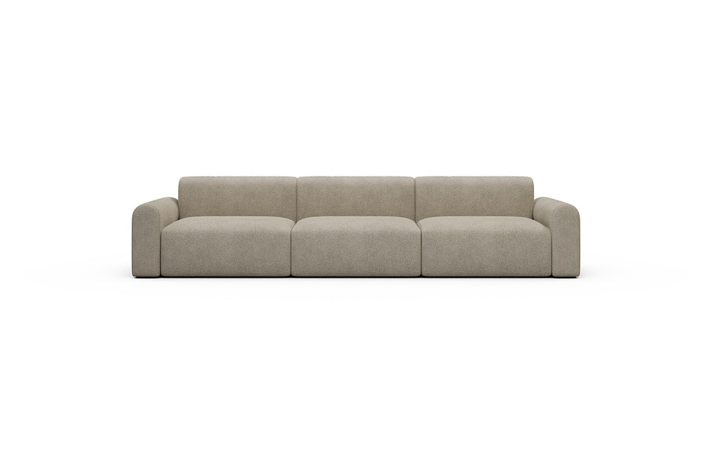 Rund Casual Modular Sofa - Configurations 1 - B3L - 335 x 97 cm - 3,5 Seater - 539 Bouclé Beige