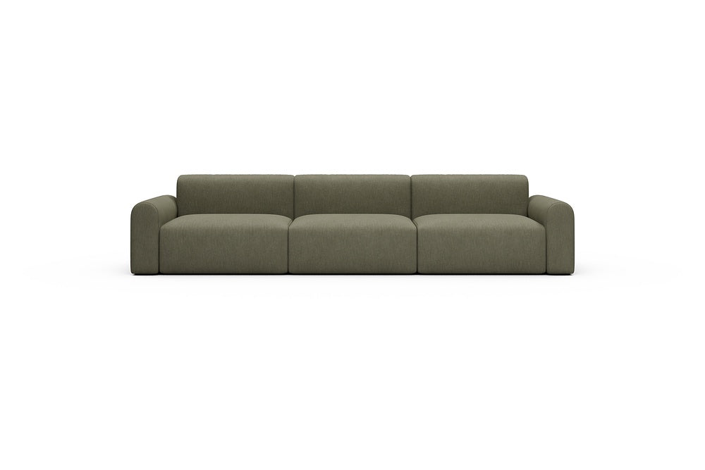 Rund Casual Modular Sofa - Configurations 1 - B3L - 335 x 97 cm - 3,5 Seater - 575 Vivus Dusty Olive