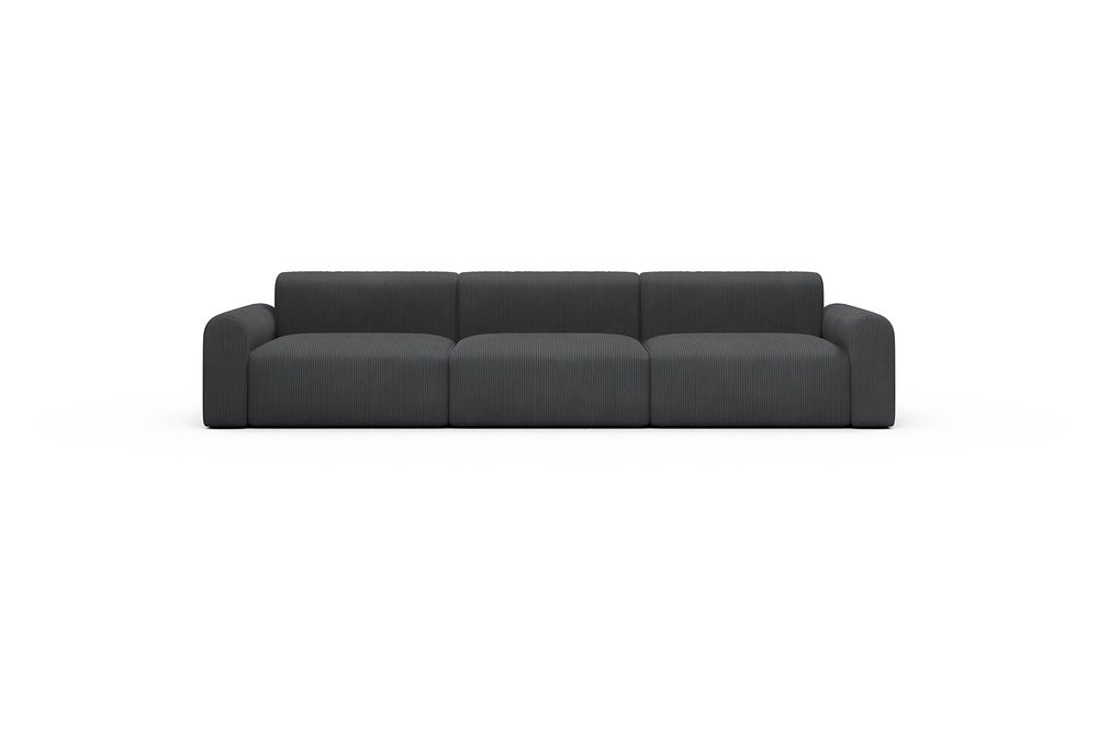 Rund Casual Modular Sofa - Configurations 1 - B3L - 335 x 97 cm - 3,5 Seater - 593 Corduroy Graphite