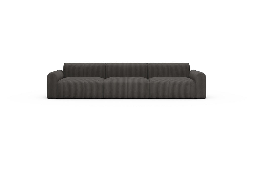 Rund Casual Modular Sofa - Configurations 1 - B3L - 335 x 97 cm - 3,5 Seater - 597 Corduroy Charcoal