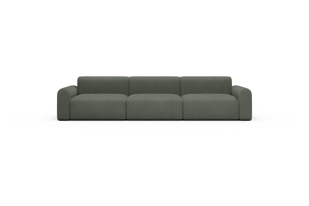 Rund Casual Modular Sofa - Configurations 1 - B3L - 335 x 97 cm - 3,5 Seater - 598 Corduroy Sage