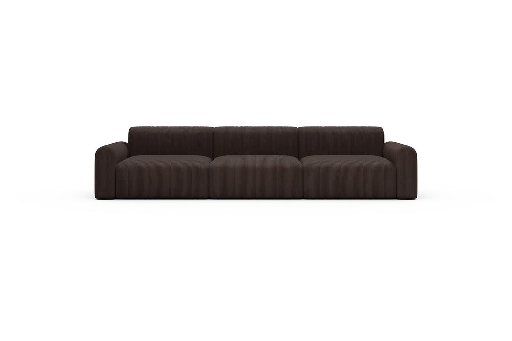 Rund Casual Modular Sofa - Configurations 1 - B3L - 335 x 97 cm - 3,5 Seater - 600 Corduroy Cocoa