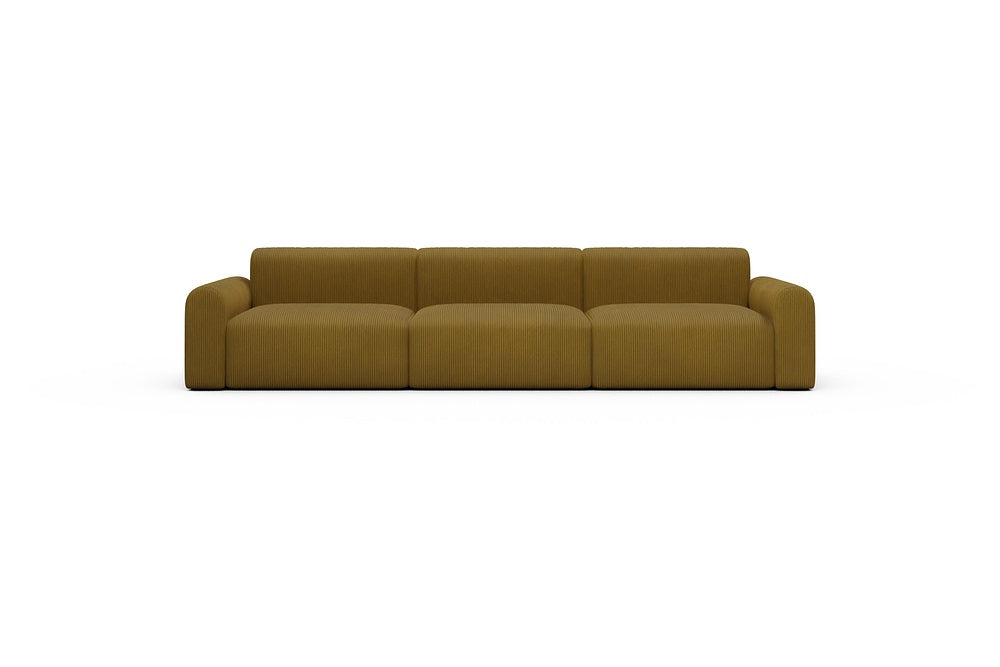 Rund Casual Modular Sofa - Configurations 1 - B3L - 335 x 97 cm - 3,5 Seater - 601 Corduroy Ochre