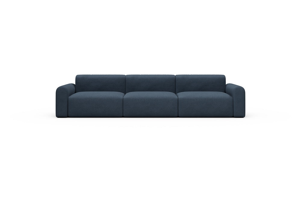 Rund Casual Modular Sofa - Configurations 1 - B3L - 335 x 97 cm - 3,5 Seater - 768 Cura Oxford Blue