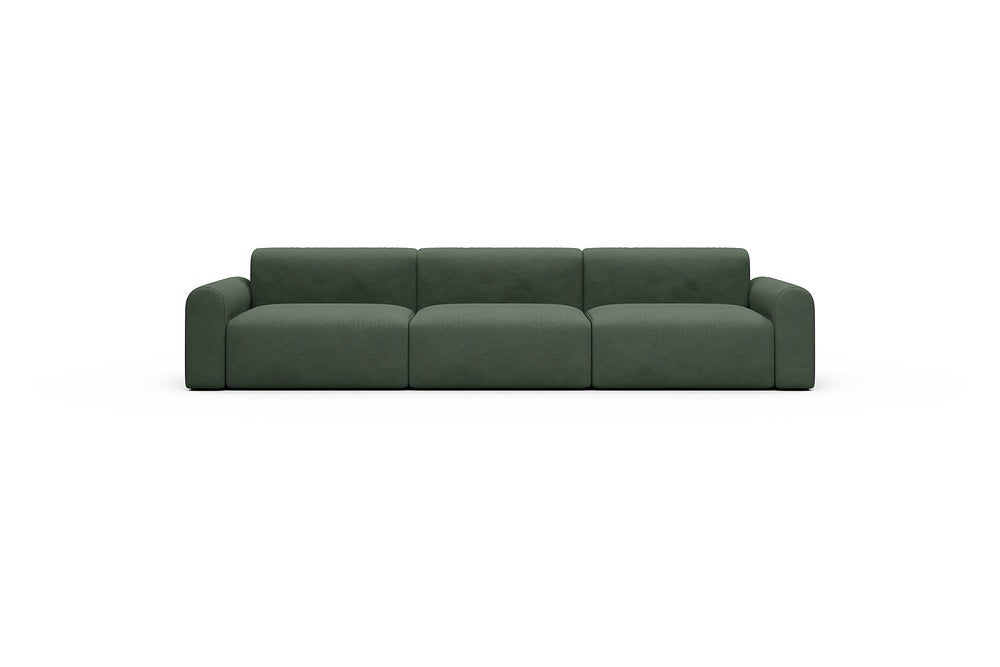 Rund Casual Modular Sofa - Configurations 1 - B3L - 335 x 97 cm - 3,5 Seater - 769 Cura Saga Green