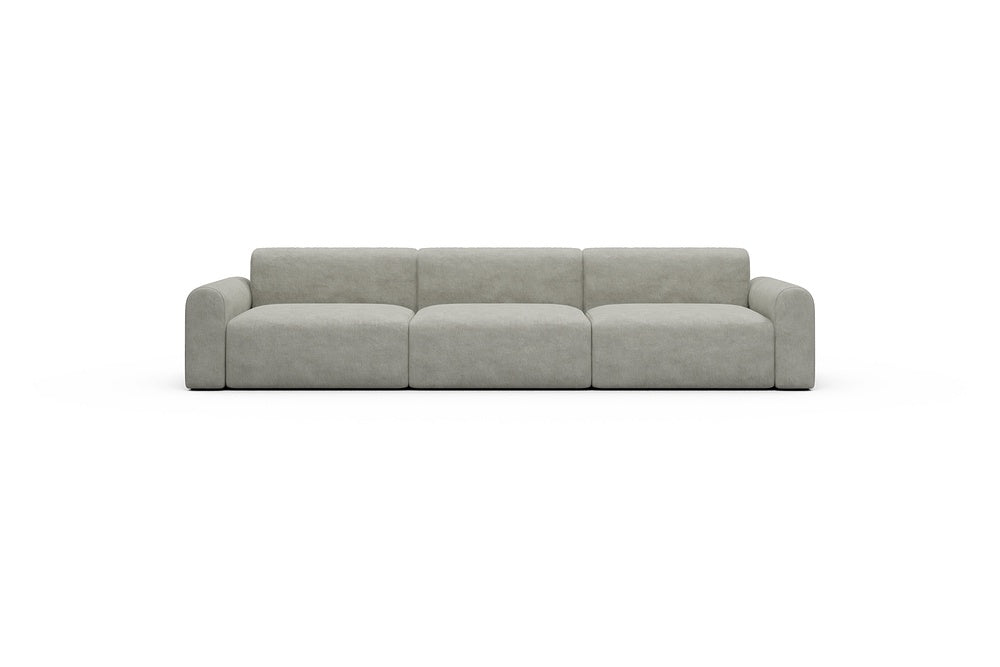 Rund Casual Modular Sofa - Configurations 1 - B3L - 335 x 97 cm - 3,5 Seater - 773 Carreno Moon Stone White