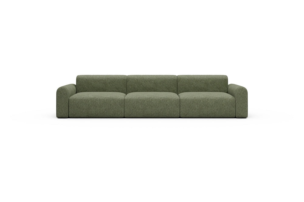 Rund Casual Modular Sofa - Configurations 1 - B3L - 335 x 97 cm - 3,5 Seater - 775 Carreno Vivid Green