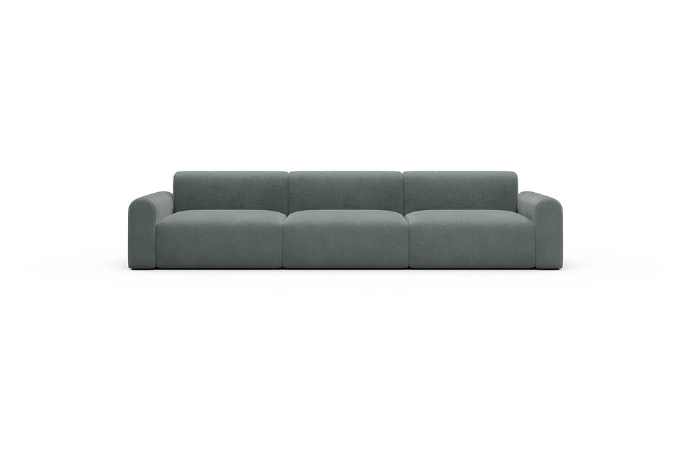 Rund Casual Modular Sofa - Configurations 1 - B3L - 335 x 97 cm - 3,5 Seater - 812 Smooth Smooth Silver Grey