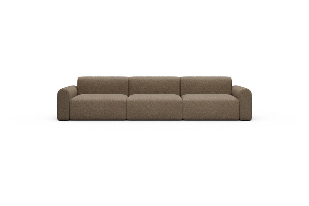 Rund Casual Modular Sofa - Configurations 1 - B3L - 335 x 97 cm - 3,5 Seater - 817 Aivi Khaki Brown