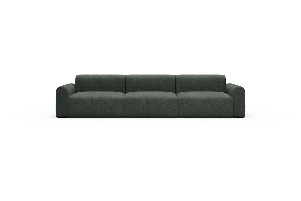 Rund Casual Modular Sofa - Configurations 1 - B3L - 335 x 97 cm - 3,5 Seater - 818 Aivi Pine Green