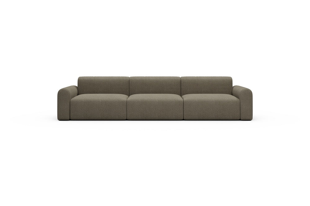 Rund Casual Modular Sofa - Configurations 1 - B3L - 335 x 97 cm - 3,5 Seater - 850 Mahoga Caramel Grey