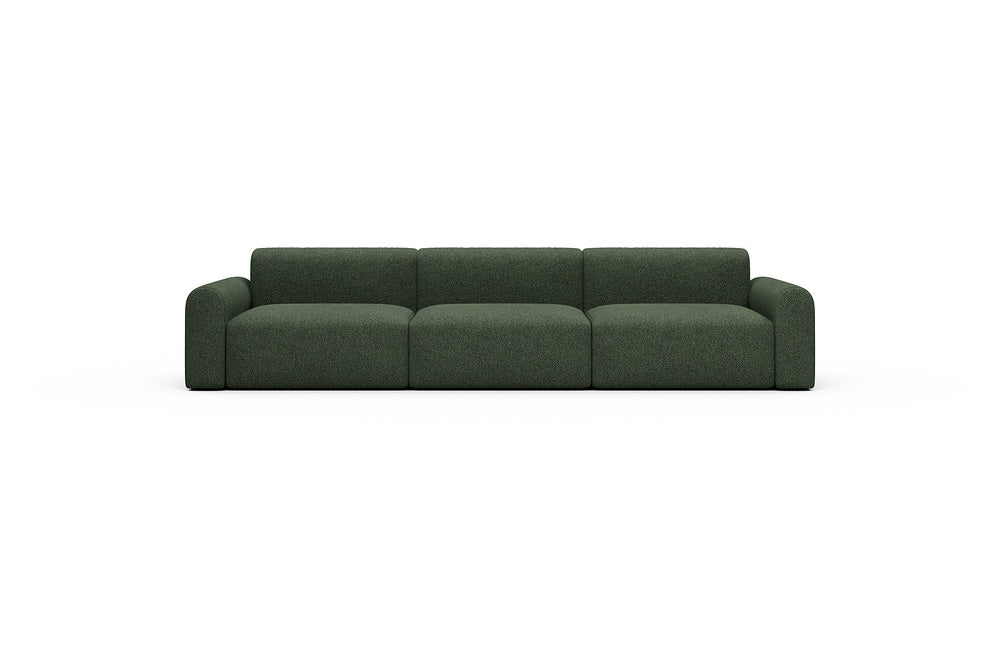 Rund Casual Modular Sofa - Configurations 1 - B3L - 335 x 97 cm - 3,5 Seater - 869 Vanora Deep Green