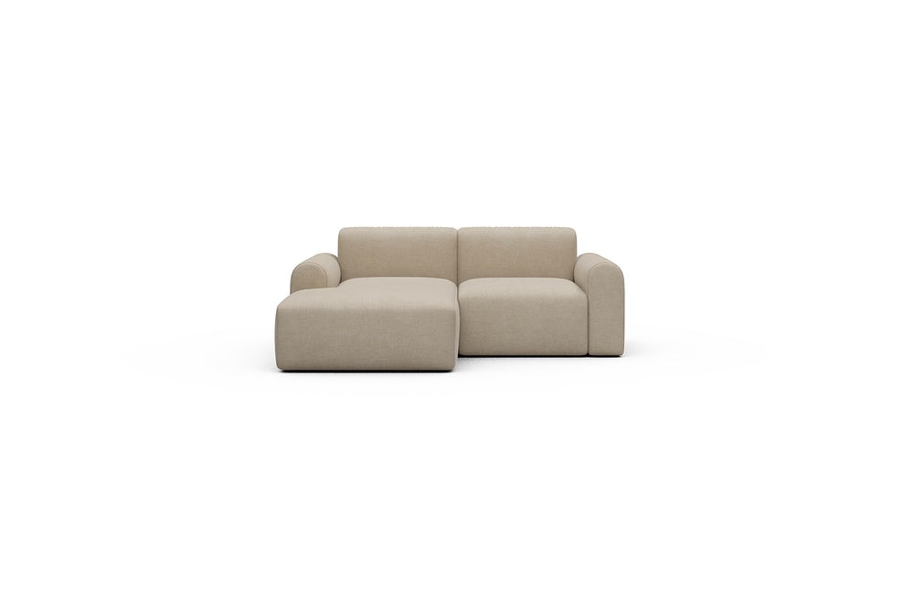 Rund Casual Modular Sofa - Configurations 1 - C1L - 194 x 97 cm - Chaise + 1 Seater - 410 Esina Almond Beige