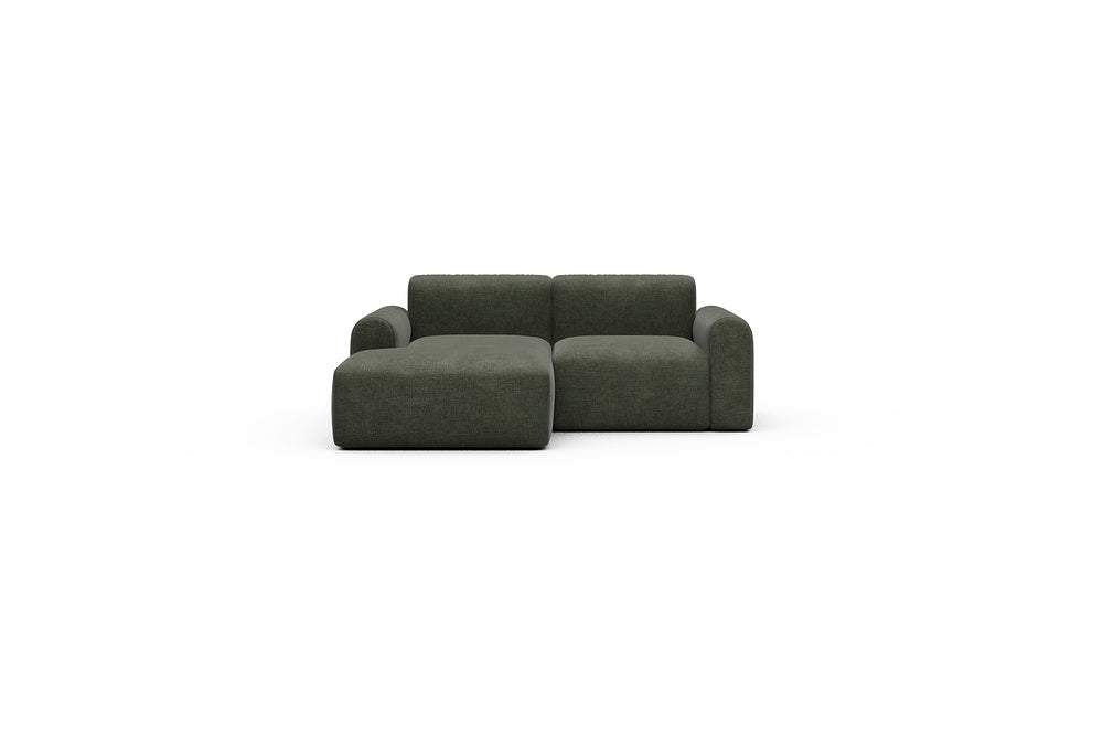 Rund Casual Modular Sofa - Configurations 1 - C1L - 194 x 97 cm - Chaise + 1 Seater - 413 Esina Olive Green