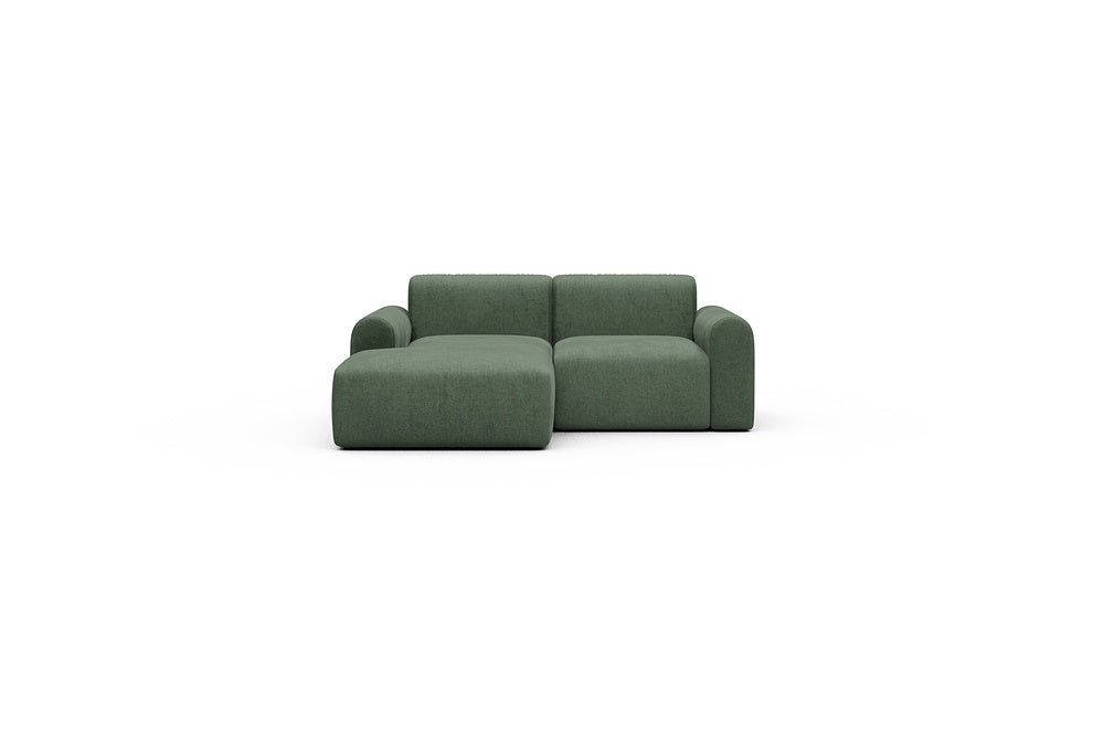 Rund Casual Modular Sofa - Configurations 1 - C1L - 194 x 97 cm - Chaise + 1 Seater - 498 Casone Forest Green