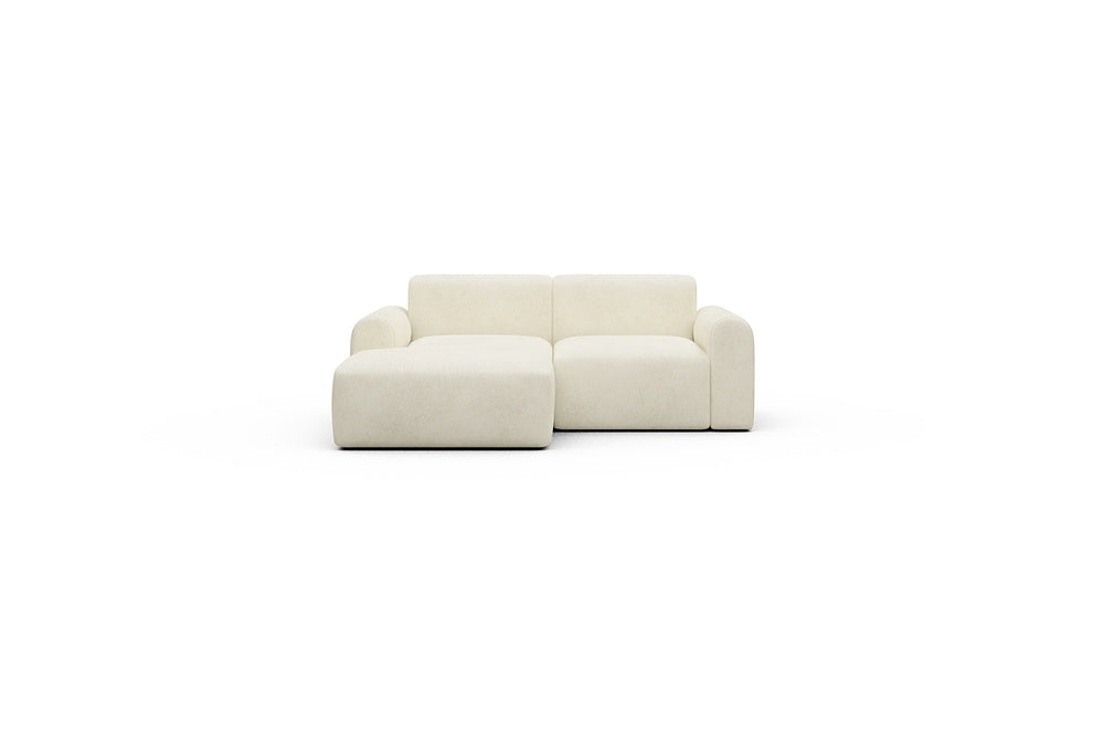 Rund Casual Modular Sofa - Configurations 1 - C1L - 194 x 97 cm - Chaise + 1 Seater - 531 Bouclé Off White