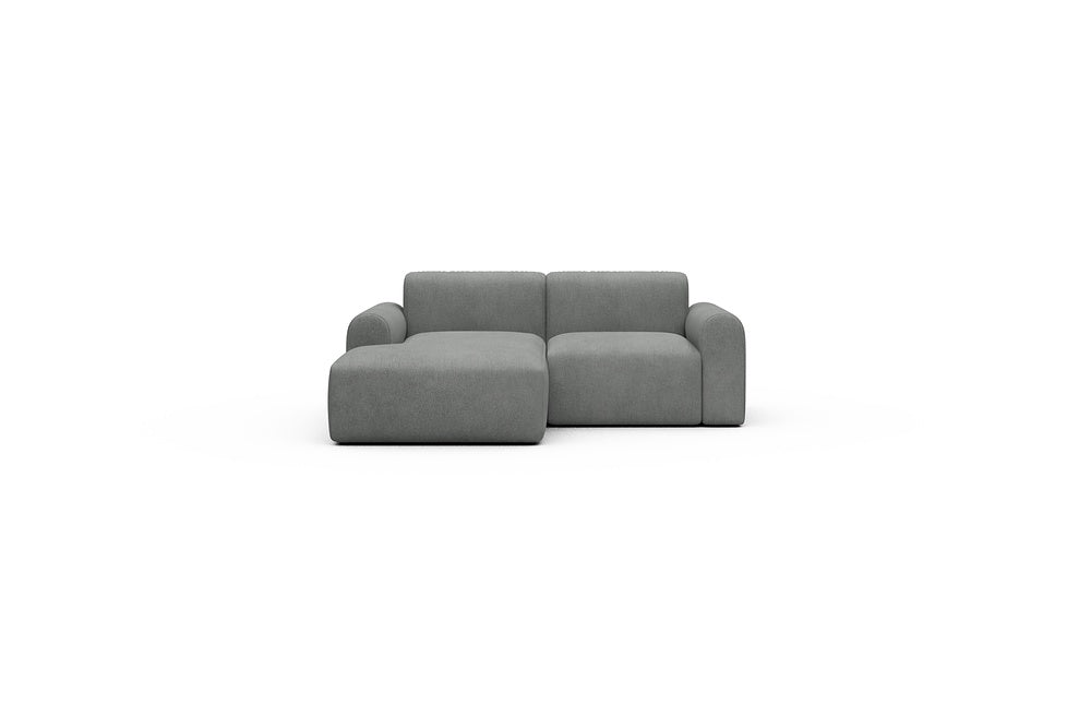 Rund Casual Modular Sofa - Configurations 1 - C1L - 194 x 97 cm - Chaise + 1 Seater - 533 Bouclé Ash Grey