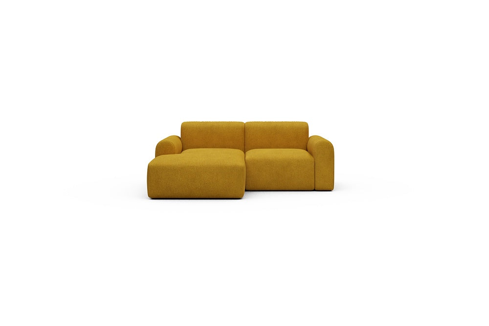 Rund Casual Modular Sofa - Configurations 1 - C1L - 194 x 97 cm - Chaise + 1 Seater - 536 Bouclé Ochre