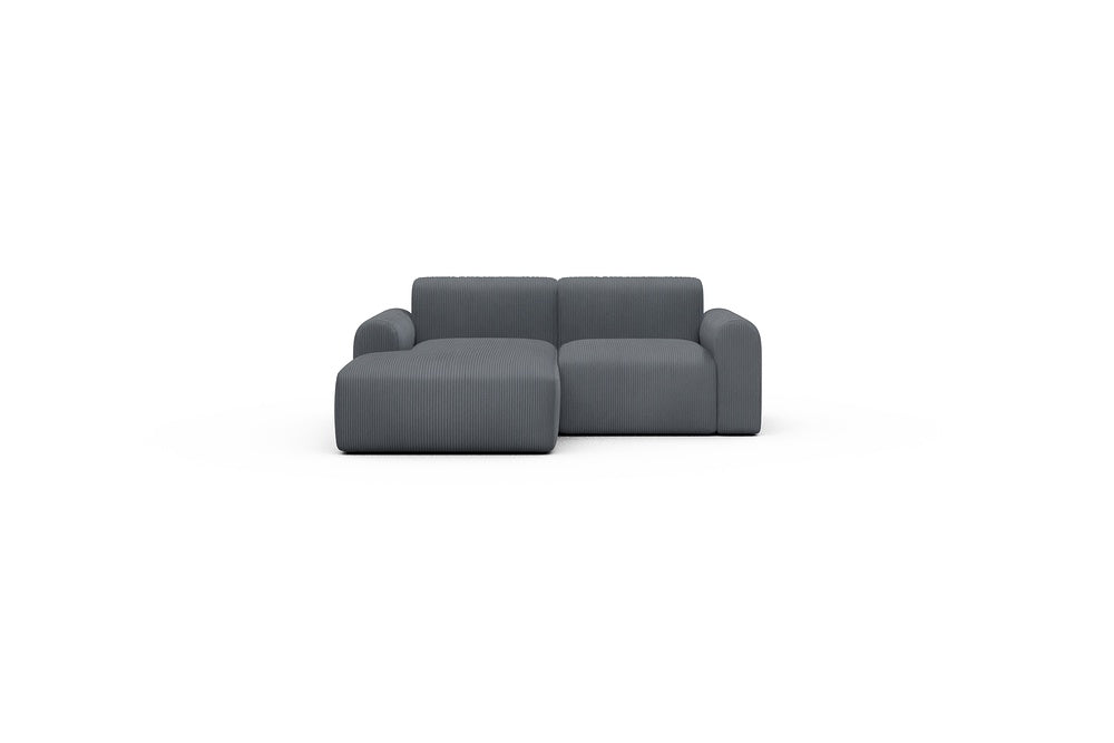 Rund Casual Modular Sofa - Configurations 1 - C1L - 194 x 97 cm - Chaise + 1 Seater - 592 Corduroy Silvermist