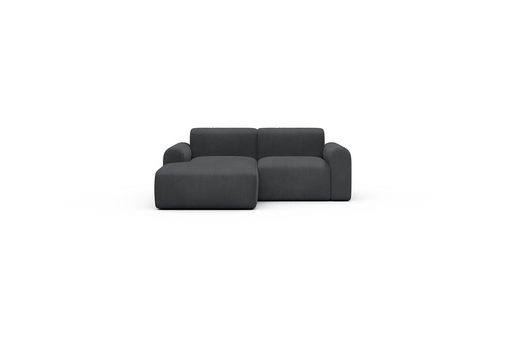 Rund Casual Modular Sofa - Configurations 1 - C1L - 194 x 97 cm - Chaise + 1 Seater - 593 Corduroy Graphite