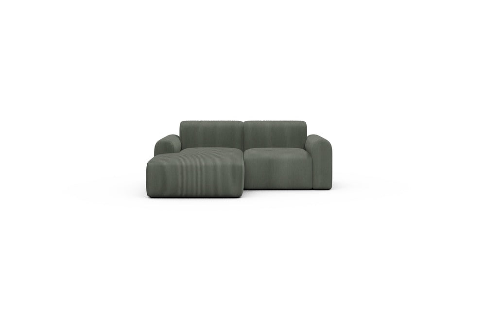 Rund Casual Modular Sofa - Configurations 1 - C1L - 194 x 97 cm - Chaise + 1 Seater - 598 Corduroy Sage