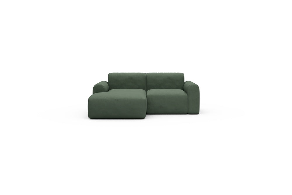 Rund Casual Modular Sofa - Configurations 1 - C1L - 194 x 97 cm - Chaise + 1 Seater - 769 Cura Saga Green