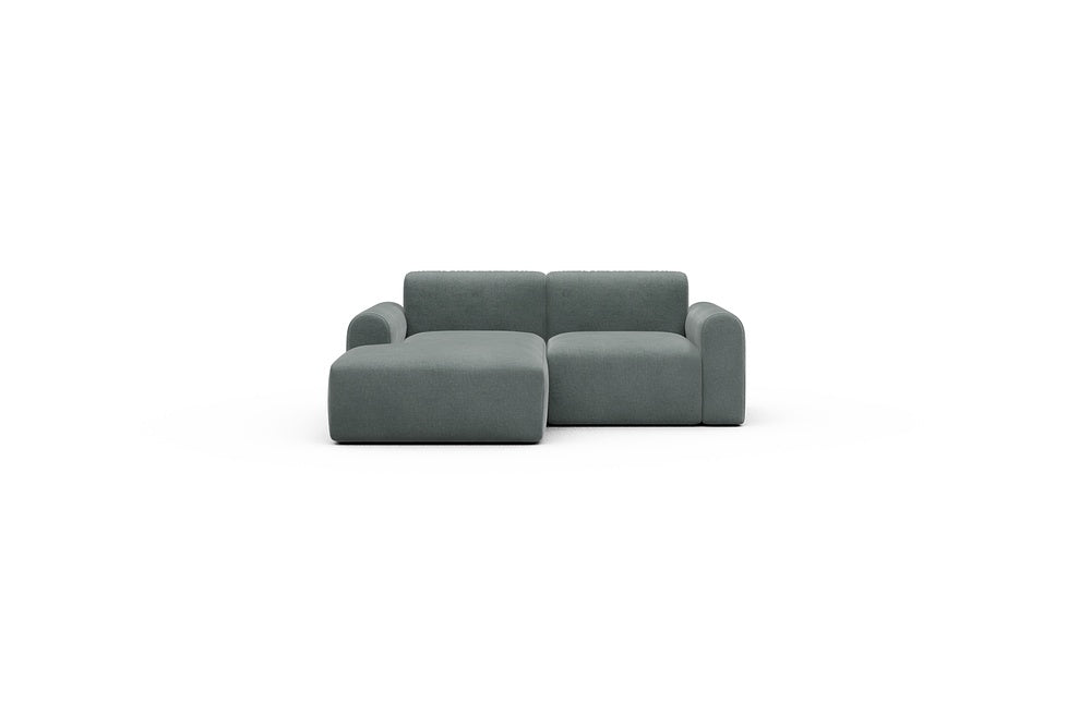 Rund Casual Modular Sofa - Configurations 1 - C1L - 194 x 97 cm - Chaise + 1 Seater - 812 Smooth Smooth Silver Grey
