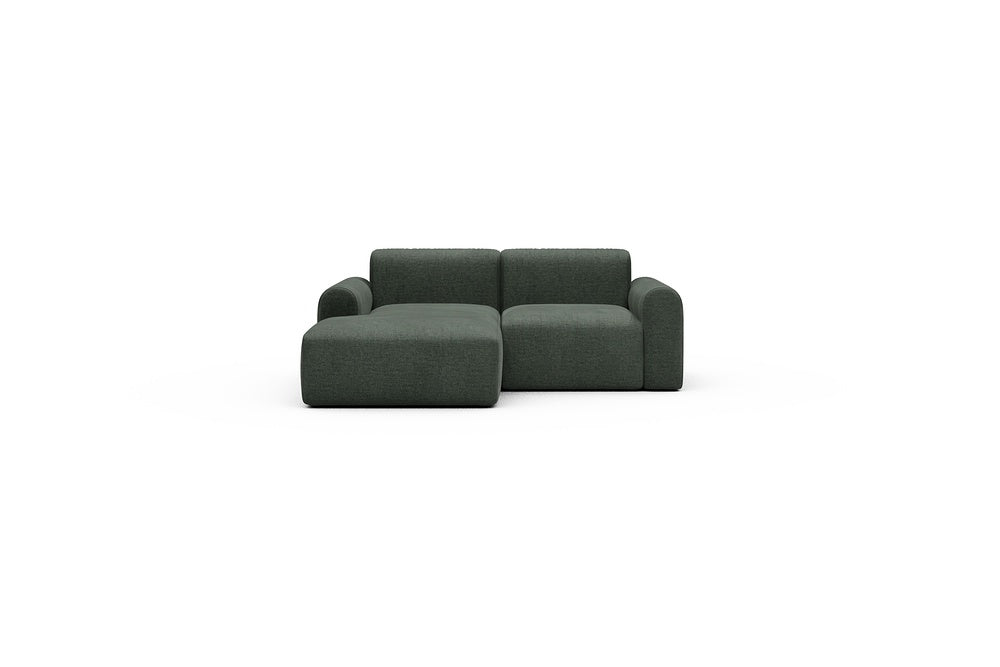 Rund Casual Modular Sofa - Configurations 1 - C1L - 194 x 97 cm - Chaise + 1 Seater - 818 Aivi Pine Green