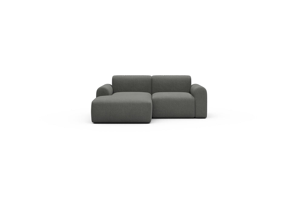 Rund Casual Modular Sofa - Configurations 1 - C1L - 194 x 97 cm - Chaise + 1 Seater - 852 Mahoga Seal Grey
