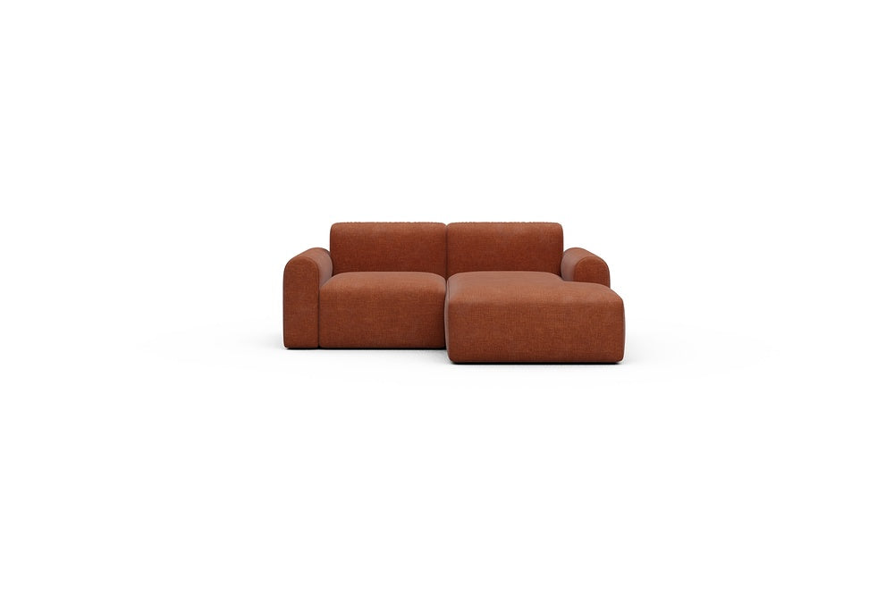 Rund Casual Modular Sofa - Configurations 1 - C2L - 194 x 152 cm - 1 Seater + Chaise - 412 Esina Rust Orange