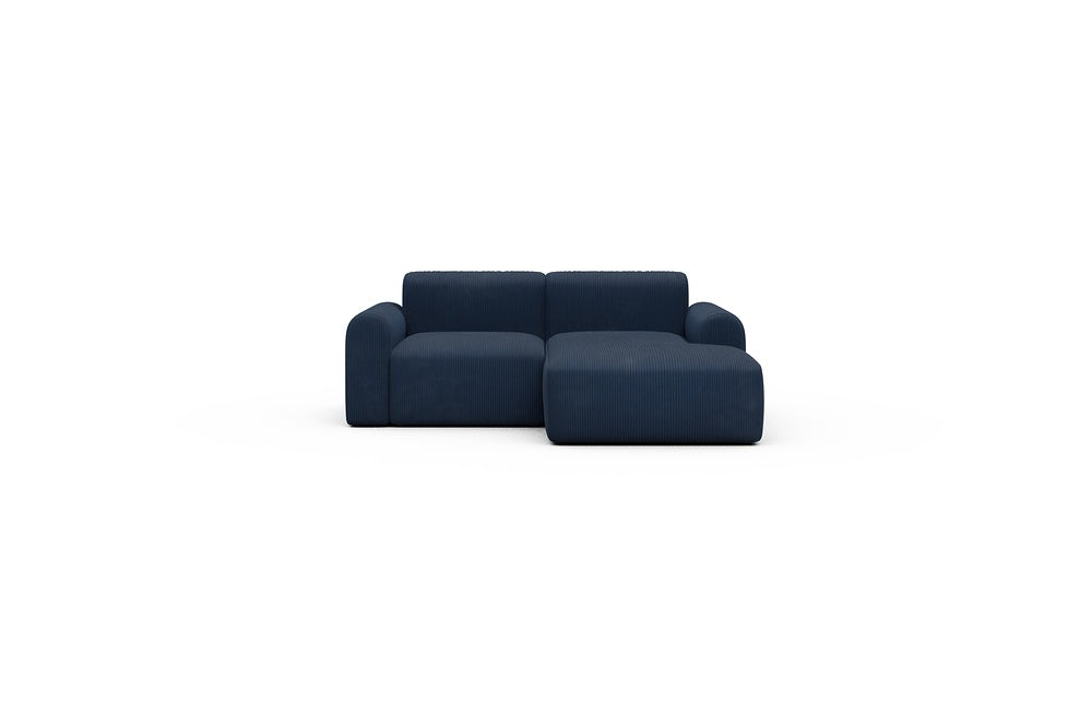 Rund Casual Modular Sofa - Configurations 1 - C2L - 194 x 152 cm - 1 Seater + Chaise - 591 Corduroy Midnight-Blue
