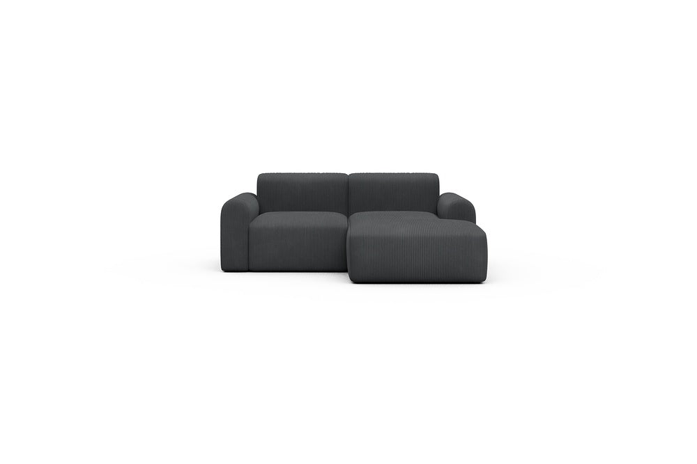 Rund Casual Modular Sofa - Configurations 1 - C2L - 194 x 152 cm - 1 Seater + Chaise - 593 Corduroy Graphite