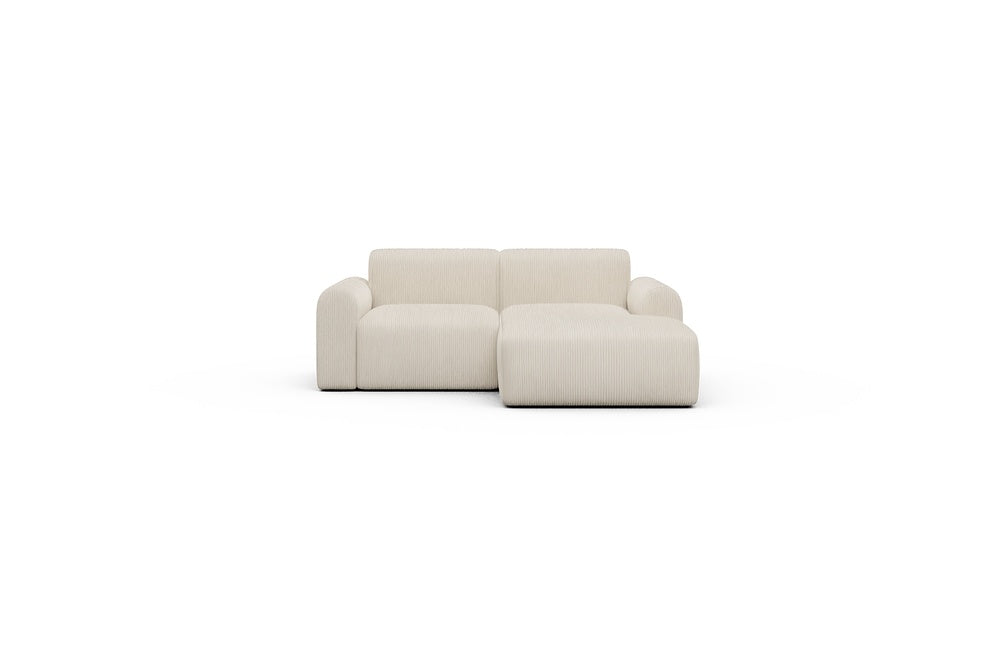 Rund Casual Modular Sofa - Configurations 1 - C2L - 194 x 152 cm - 1 Seater + Chaise - 594 Corduroy Ivory