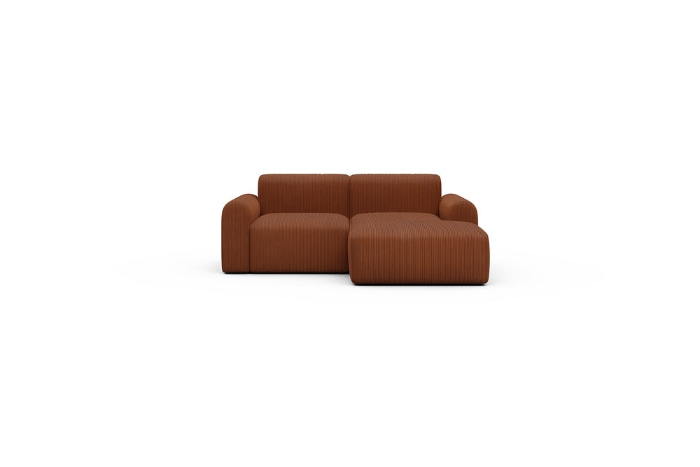 Rund Casual Modular Sofa - Configurations 1 - C2L - 194 x 152 cm - 1 Seater + Chaise - 595 Corduroy Burnt-Orange