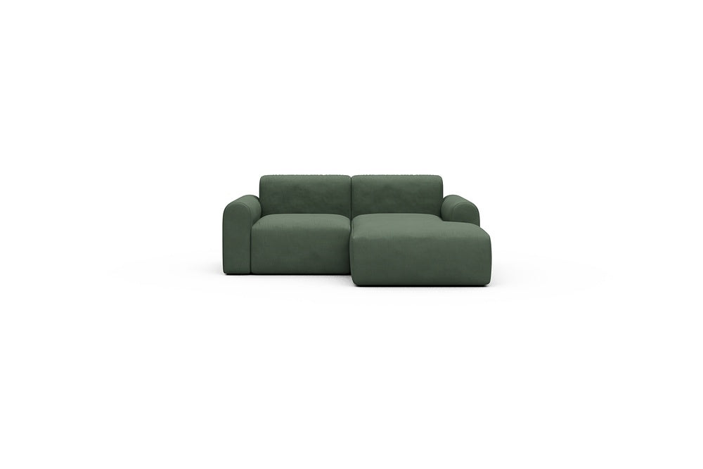 Rund Casual Modular Sofa - Configurations 1 - C2L - 194 x 152 cm - 1 Seater + Chaise - 769 Cura Saga Green