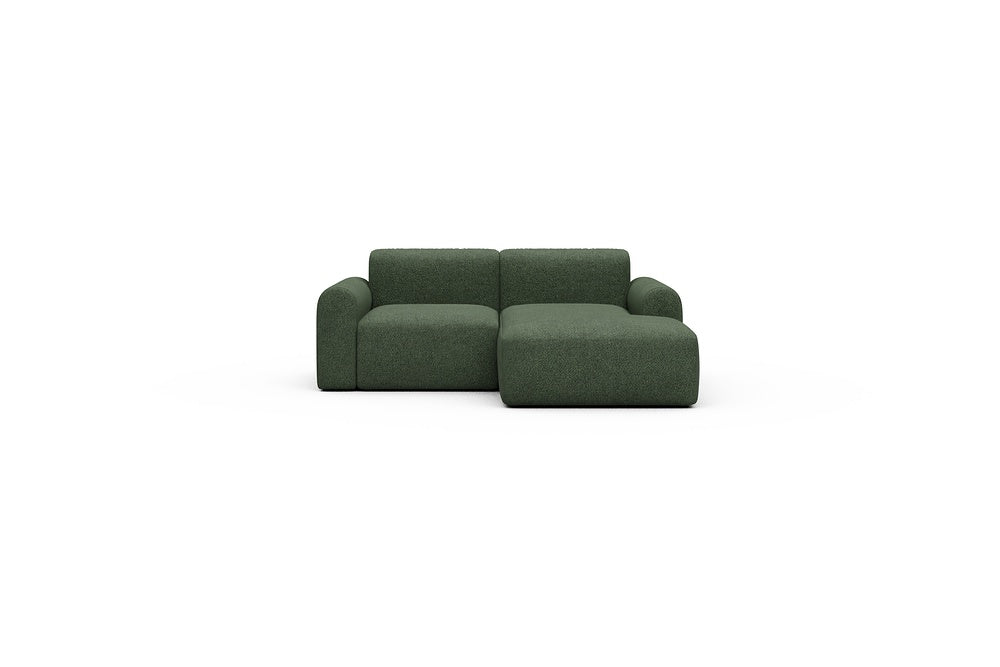 Rund Casual Modular Sofa - Configurations 1 - C2L - 194 x 152 cm - 1 Seater + Chaise - 869 Vanora Deep Green