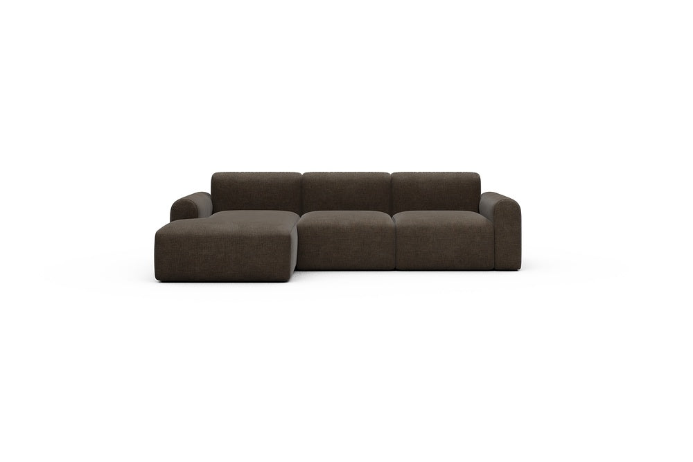 Rund Casual Modular Sofa - Configurations 1 - C3L - 194 x 152 cm - Chaise + 2 Seater - 411 Esina Cedar Brown