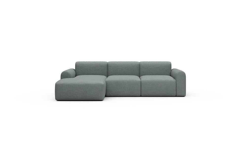 Rund Casual Modular Sofa - Configurations 1 - C3L - 194 x 152 cm - Chaise + 2 Seater - 485 Denari Soft Grey