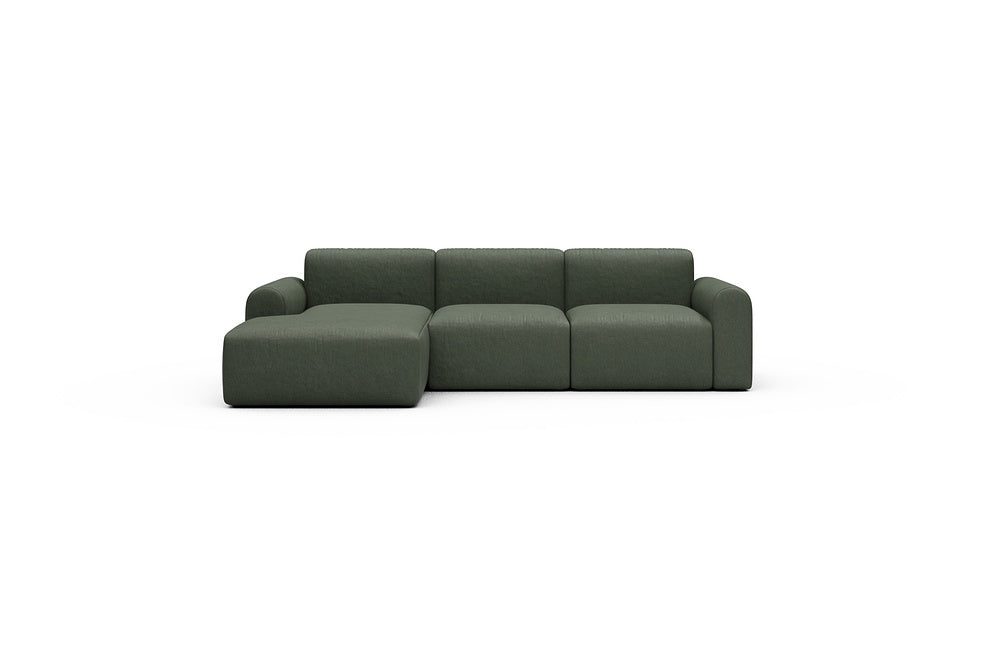 Rund Casual Modular Sofa - Configurations 1 - C3L - 194 x 152 cm - Chaise + 2 Seater - 488 Denari Forest Green