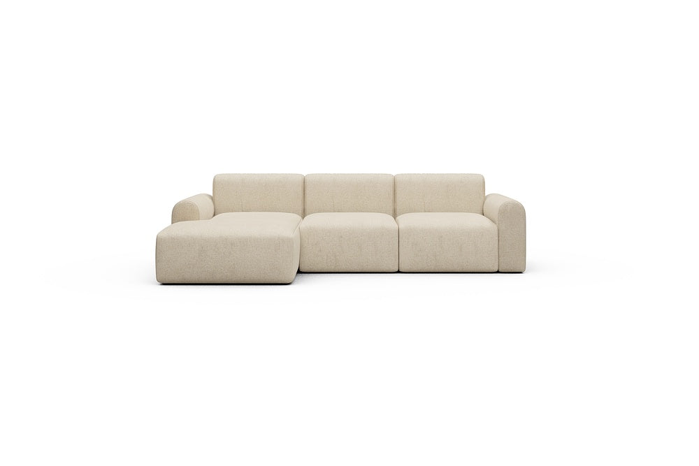 Rund Casual Modular Sofa - Configurations 1 - C3L - 194 x 152 cm - Chaise + 2 Seater - 496 Casone Natural Beigie