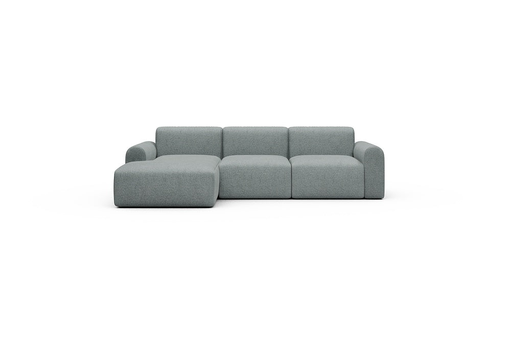 Rund Casual Modular Sofa - Configurations 1 - C3L - 194 x 152 cm - Chaise + 2 Seater - 499 Casone Light mixed Green