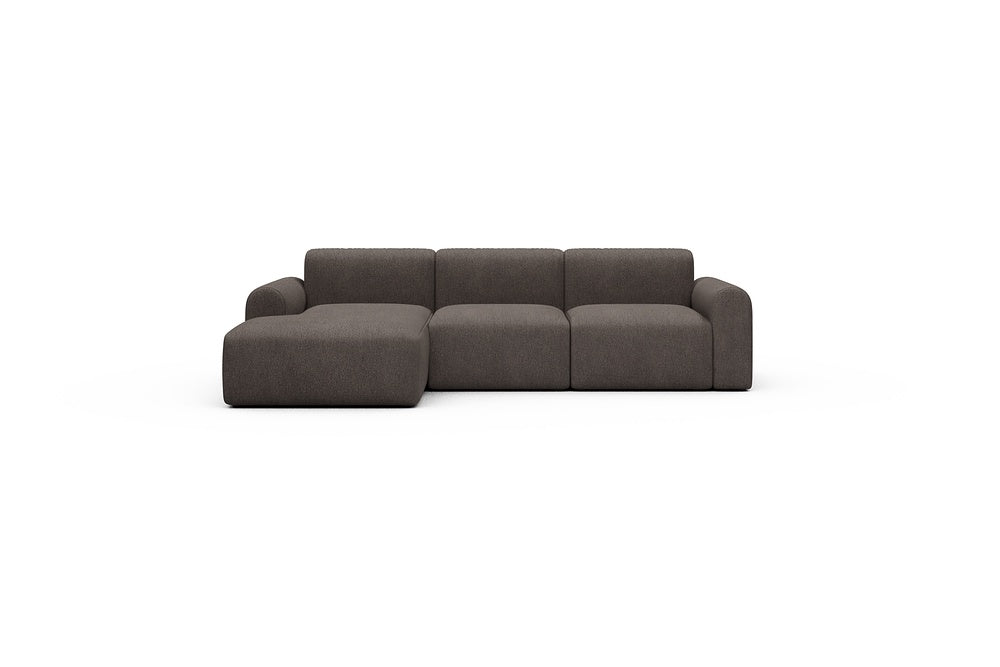 Rund Casual Modular Sofa - Configurations 1 - C3L - 194 x 152 cm - Chaise + 2 Seater - 530 Bouclé Taupe